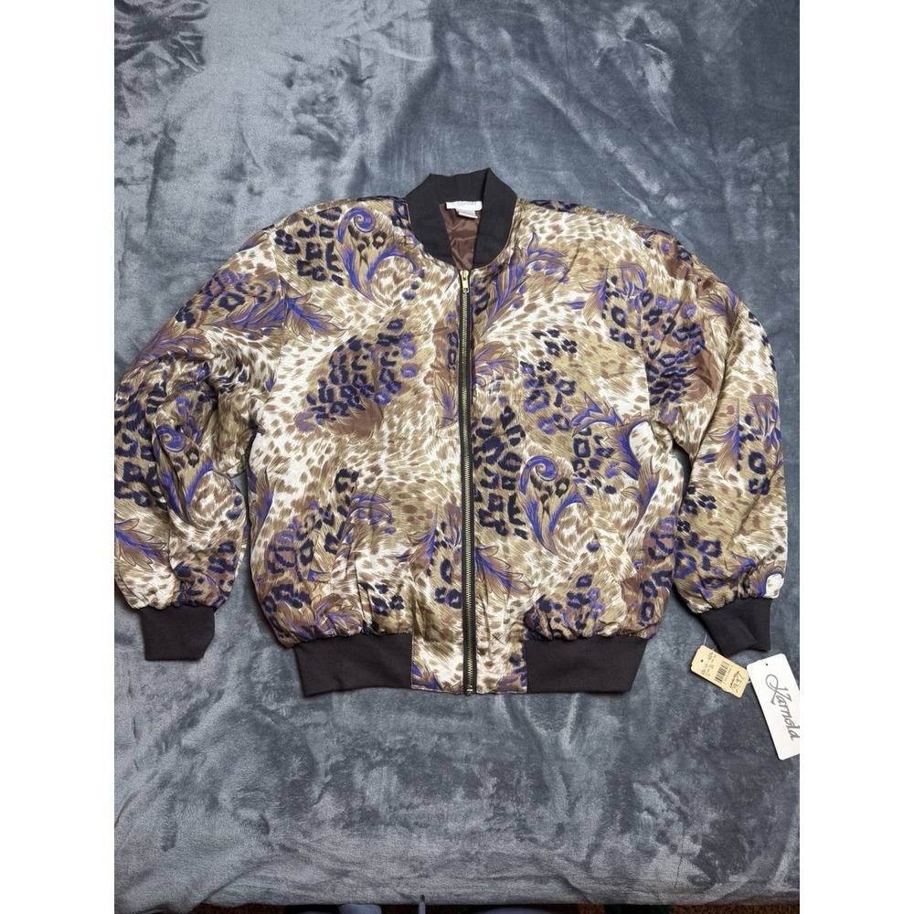Vintage Deadstock Dayton's Marshall Fields Hudson's Silk Bomber Womens Small